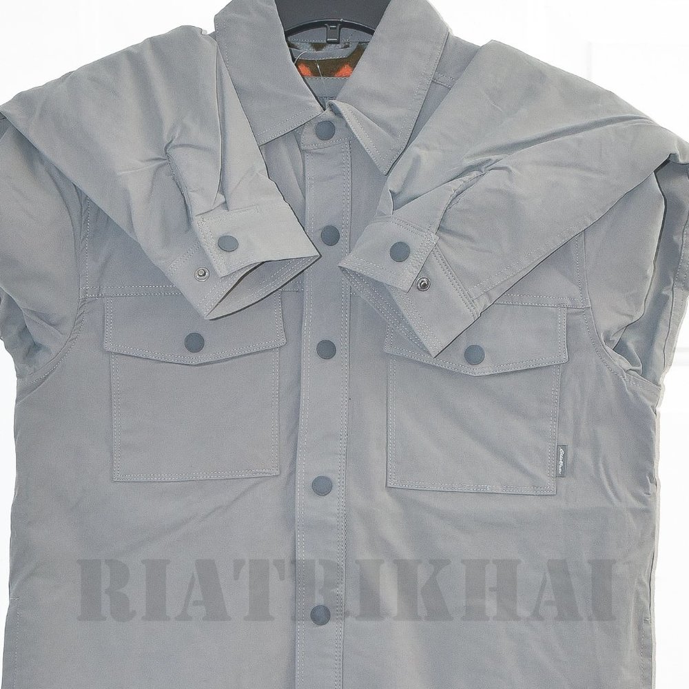 GRAY NWT Eddie Bauer Men’s Fleece Lined Jacket - Picture 8 of 11